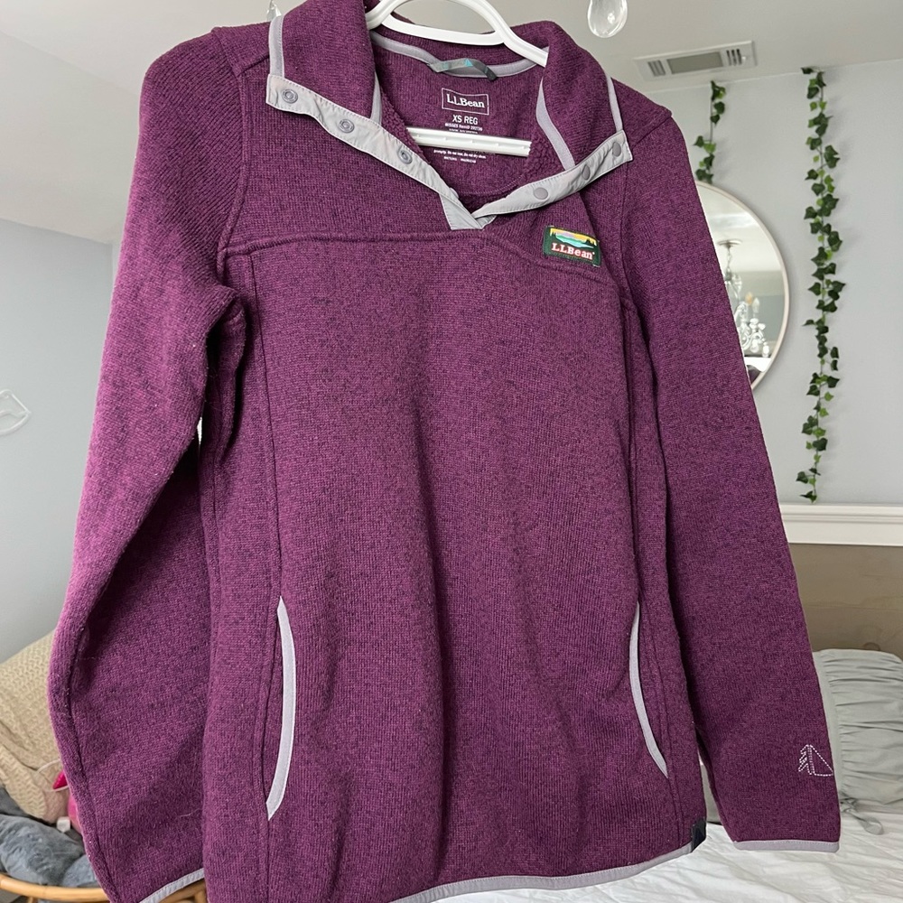 Womens L.L.Bean Sweater Fleece Pullover